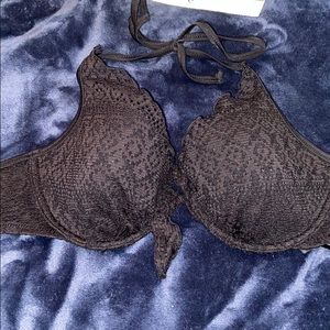 black lace bathing suit top